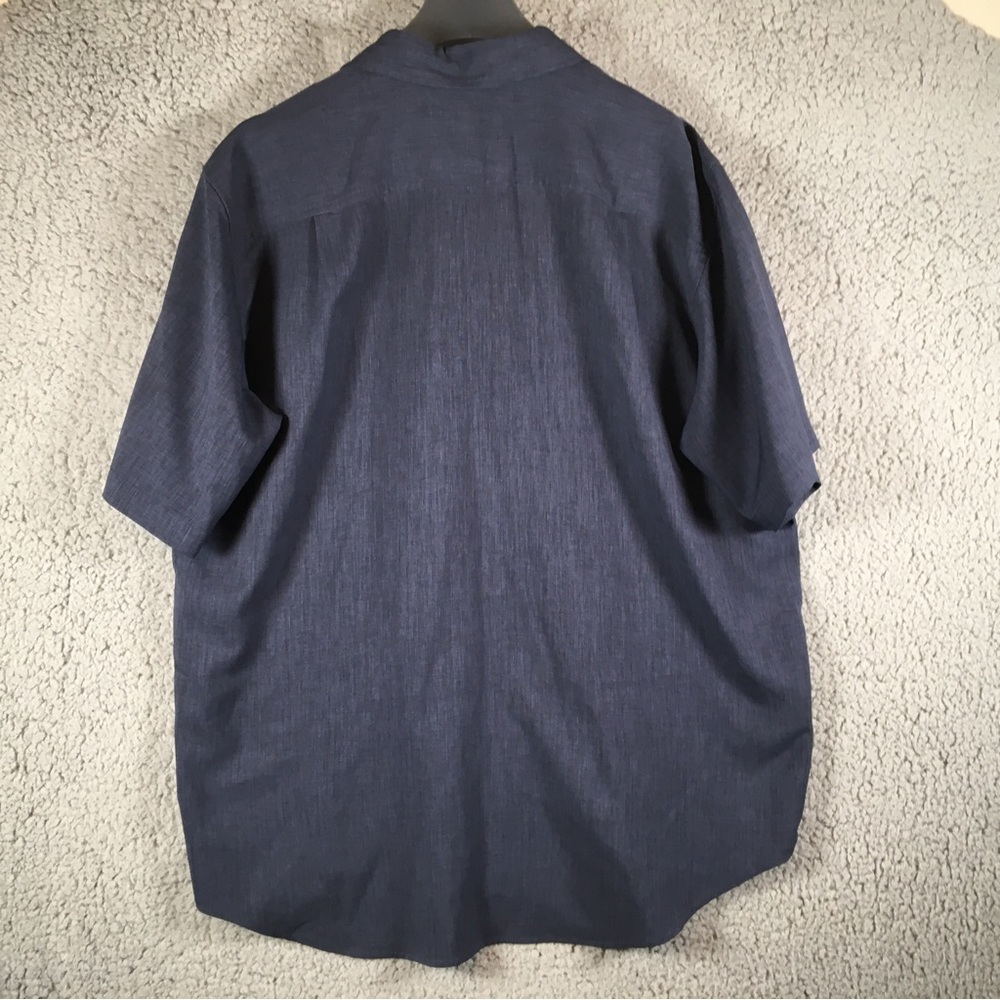 Orvis Shirt Men's XL Blue Short Sleeve Button Down Solid Light Weight Collared - Picture 3 of 10